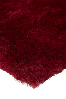 5' X 8' Blue And Black Shag Tufted Handmade Area Rug