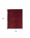 5' X 8' Blue And Black Shag Tufted Handmade Area Rug