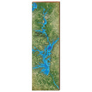 Lake Hartwell Map Home Decor Art Print on Real Wood