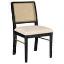 Arini 7-piece Round Dining Table Set Sand Wash and Black