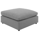 Raleigh Boucle Upholstered Ottoman Grey