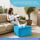 Round Pouf Ottoman Foot Rest, 20"x15"