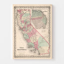 Vintage Map of California 1861
