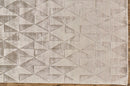 2' X 3' Taupe Geometric Hand Woven Area Rug