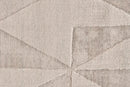 2' X 3' Taupe Geometric Hand Woven Area Rug