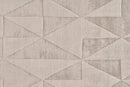 2' X 3' Taupe Geometric Hand Woven Area Rug