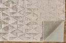 2' X 3' Taupe Geometric Hand Woven Area Rug