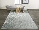 2' X 3' Taupe Geometric Hand Woven Area Rug