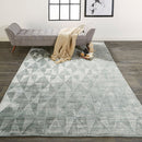 2' X 3' Taupe Geometric Hand Woven Area Rug
