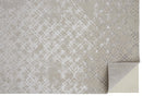 8' Silver Gray And White Abstract Stain Resistant Runner Rug
