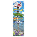 Lake Pleasant Lake Directional Home Decor Art Print on Real Wood