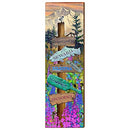 Alaskan Ascone Wooden Directional Sign | Wall Art Print on Real Wood