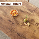 Industrial Wood Dining Table 78.7 Inches Long Brown Finish