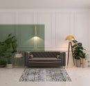 7' X 10' Gray Ivory And Taupe Abstract Stain Resistant Area Rug