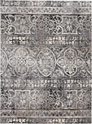 7' X 10' Gray Ivory And Taupe Abstract Stain Resistant Area Rug