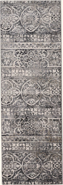 7' X 10' Gray Ivory And Taupe Abstract Stain Resistant Area Rug