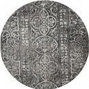 7' X 10' Gray Ivory And Taupe Abstract Stain Resistant Area Rug
