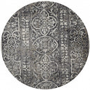 7' X 10' Gray Ivory And Taupe Abstract Stain Resistant Area Rug
