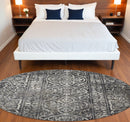 7' X 10' Gray Ivory And Taupe Abstract Stain Resistant Area Rug