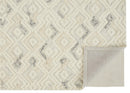 8' X 10' Gray And Ivory Wool Geometric Tufted Handmade Area Rug