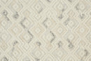 8' X 10' Gray And Ivory Wool Geometric Tufted Handmade Area Rug