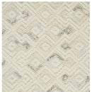 8' X 10' Gray And Ivory Wool Geometric Tufted Handmade Area Rug