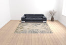 12' X 15' Ivory Silver And Gold Abstract Stain Resistant Area Rug