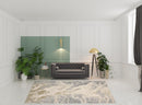 12' X 15' Ivory Silver And Gold Abstract Stain Resistant Area Rug