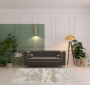 4' X 6' Ivory Tan And Gray Abstract Area Rug
