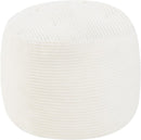 Round Plush Pouf Ottoman, 20"x15"
