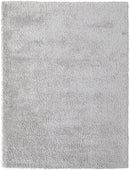 5' X 8' Ivory Shag Power Loom Stain Resistant Area Rug