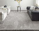 5' X 8' Ivory Shag Power Loom Stain Resistant Area Rug