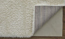 5' X 8' Ivory Shag Power Loom Stain Resistant Area Rug