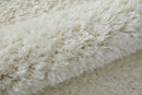5' X 8' Ivory Shag Power Loom Stain Resistant Area Rug