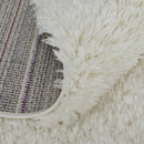 5' X 8' Ivory Shag Power Loom Stain Resistant Area Rug