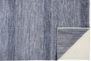 2' X 3' Blue And Gray Wool Striped Hand Knotted Area Rug