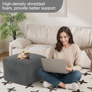 Grid Square Pouf Ottoman, 20"x20"x15"