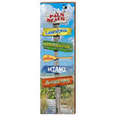 Palm Beach Directional Sign Home Decor Art Print on Real Wood