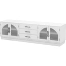 U-Can 68.9'' Modern Minimalist TV Stand for TVs up to 75 Inches, Entertainment Center Media Console Cabinet with Adjustable Shelves for Living room