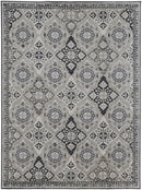 8' X 10' Gray And Black Abstract Power Loom Area Rug