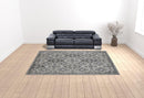 8' X 10' Gray And Black Abstract Power Loom Area Rug