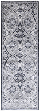 8' X 10' Gray And Black Abstract Power Loom Area Rug