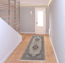 2' X 3' Gray Red And Blue Floral Power Loom Stain Resistant Area Rug