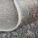 8' X 10' Blue And Red Floral Power Loom Stain Resistant Area Rug