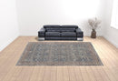 8' X 10' Blue And Red Floral Power Loom Stain Resistant Area Rug
