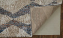 8' X 10' Ivory Gray And Blue Chevron Power Loom Stain Resistant Area Rug