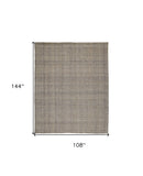 9' X 12' Brown Hand Woven Area Rug