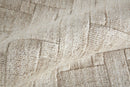 8' X 10' White And Silver Striped Hand Woven Area Rug