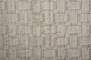 8' X 10' White And Silver Striped Hand Woven Area Rug