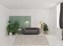 8' X 10' White And Silver Striped Hand Woven Area Rug